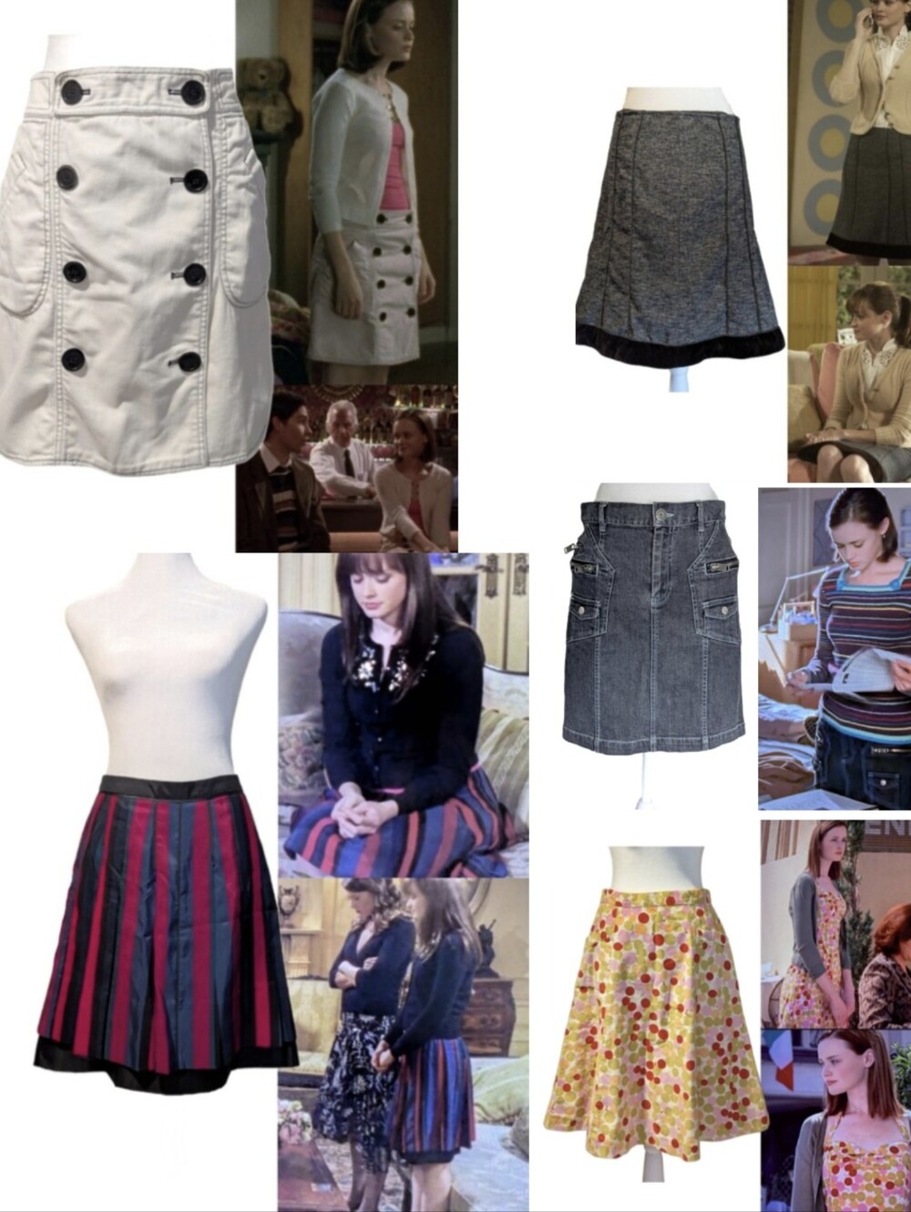 Rory Gilmore Skirt Collection Gilmore Girls Y2K ASO Screen Accurate Bundle